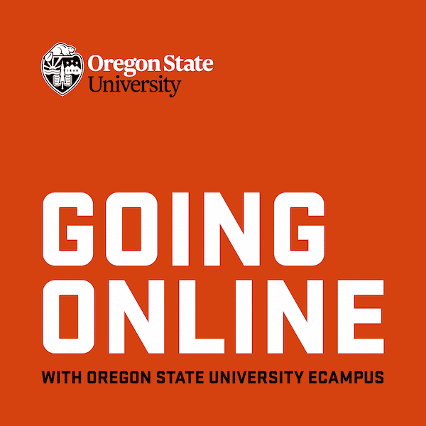 Going Online with Oregon State University Ecampus title on a solid orange background