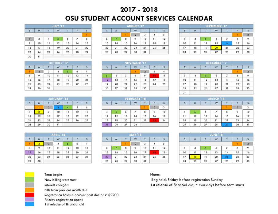Oregon State University 2025 Calendar 