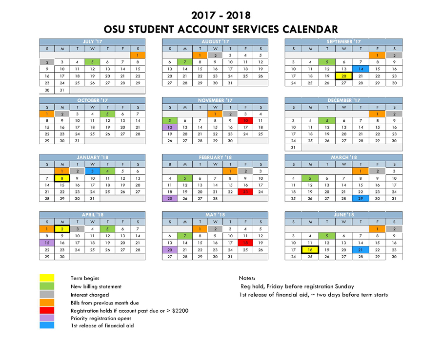 Oregon State 2022-23 Academic Calendar - November Calendar 2022