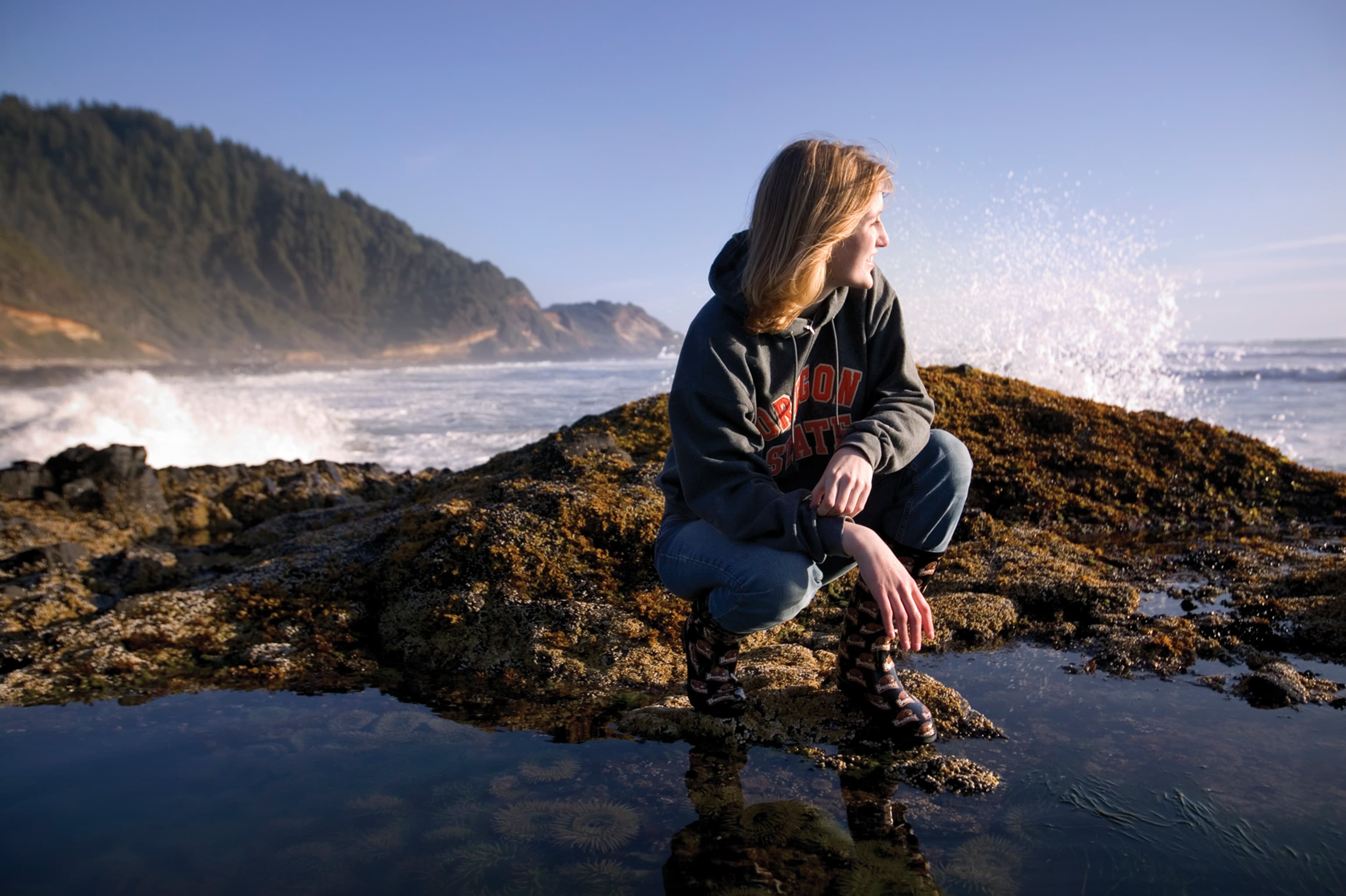 fisheries and wildlife student at the ocean