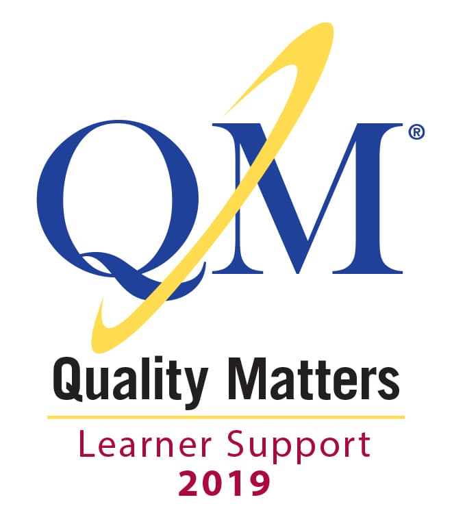 Quality Matters logo with Learner Support 2019
