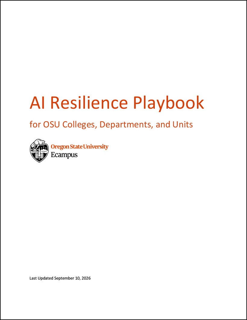 AI Resilience Playbook AI Resilience Playbook