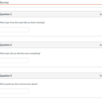 Canvas Survey with Mud Card Questions