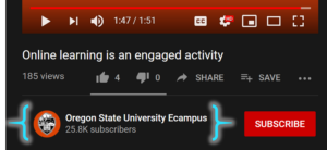 YouTube channel link location