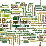 Word cloud with words of encouragement