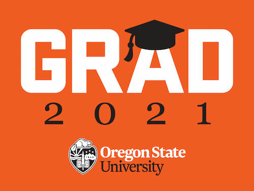 OSU graduation orange yard sign