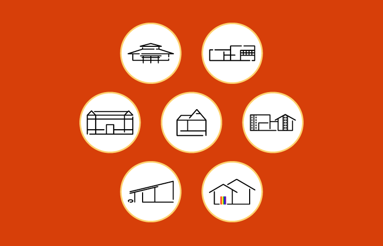 An image showing the individual icons of all of seven of Oregon State University's cultural resource centers